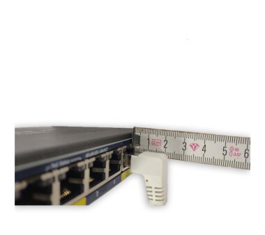 2m CAT6 S/FTP PIMF gewinkelter Netzwerkstecker auf gerader Stecker Patchkabel weiß