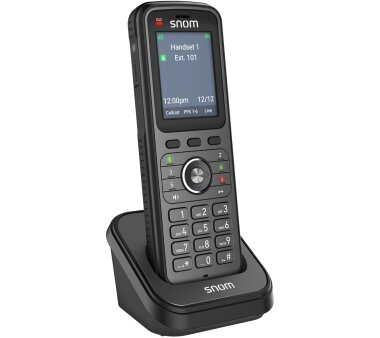 Snom M56 DECT - Mobilteil (IP67 Schutzklasse, Antibakterielles Gehäuse, Alarmtaste und Totmann-Funktion, Bluetooth)