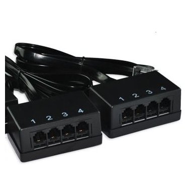 OpenVox VS-GW1202-8S VoIP Analog Gateway with 8 analog FXS extensions (telephone/fax) incl. RJ45 to RJ11 splitter