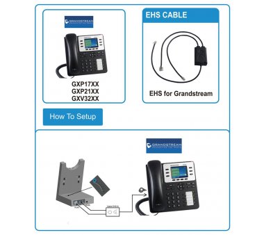 Grandstream EHS Headset Adapter für JABRA (Jabra PRO 920, PRO 9450, PRO 9470, Engage-Serie und andere mit DHSG Software)
