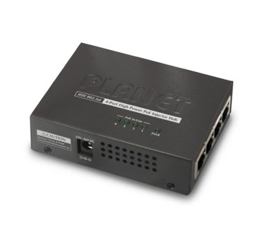 Planet HPOE-460 4-Port 802.3at PoE Gigabit Injektor Hub...