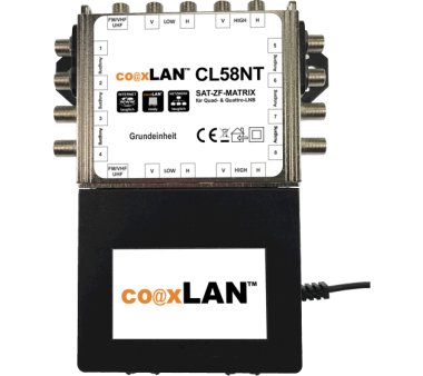 coaxLAN CL58NT SAT multiswitch back channel compatible Basic unit with switching power supply *B-Goods