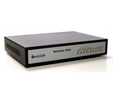 Welltech WellGate 2504A  with PoE on WAN - 4 port FXS (analog Telefon/Fax) Analog VoIP Gateway (3CX support)