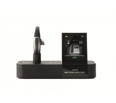 Jabra Motion Office UC, Bluetooth-Headset-System USB + NFC für Tischtelefon, Mobiltelefon und PC mit deutscher Sprachführung, Noise Blackout, inkl. On-the-Go-Kit (Tragetasche, LINK 360 und USB-Kabel)