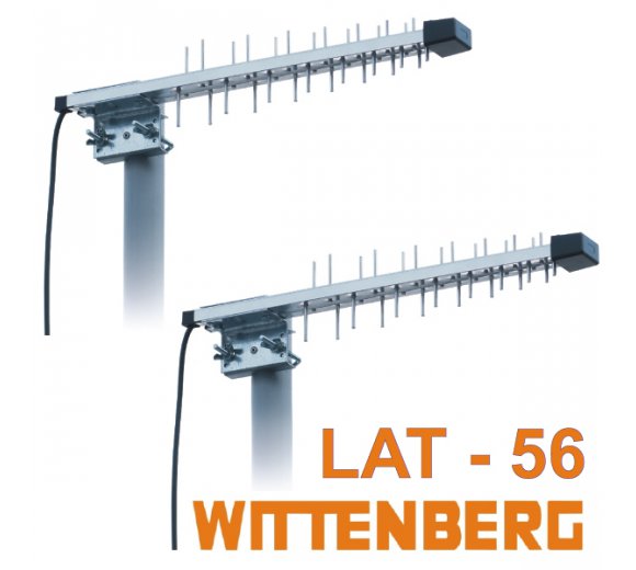 Wittenberg 2 x LAT56 LTE Antenna LTE / 4G multifrequency Antenna 790-2700 MHz Universal Duo SET with 10m cable lenght (LTE 800, LTE 1800 und LTE 2600 or WLAN 790 - 2700 MHz)