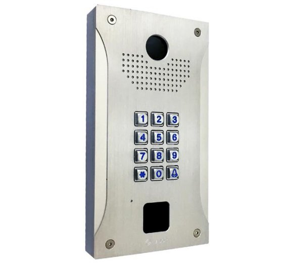 SIP Door Entry System, Anti Vandal Panel (iilluminated Keypad) with RFID module (intern/extern), Video Camera