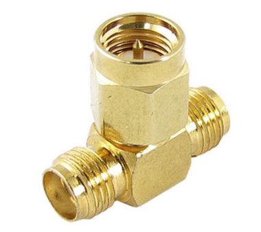 Adapter triple Splitter, SMA male to 2x female SMA female...