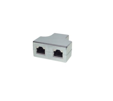 Cat. 5e patch cable adapter RJ45 female / 2x female