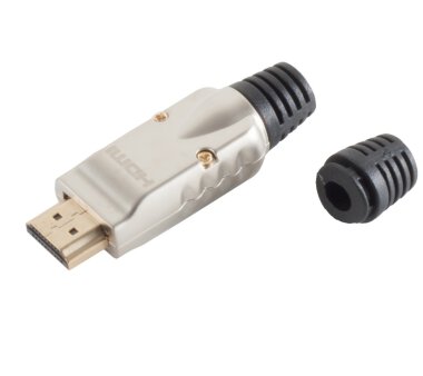 HDMI plug self-assembly for AWG 26-28 cable, gold plated...