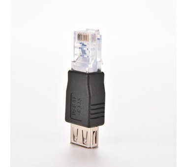 RJ45 (8P4C) Network Connector to USB Type AF Coupling...