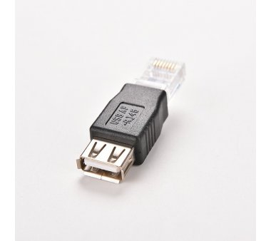 RJ45 (8P4C) Network Connector to USB Type AF Coupling (passive)