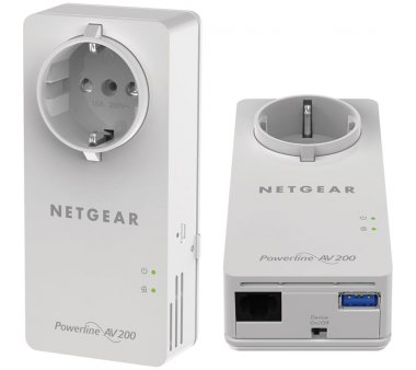 Netgear XAU2511 Powerline Musik Stream Box (200MBit HomePlug AV) Extender Set