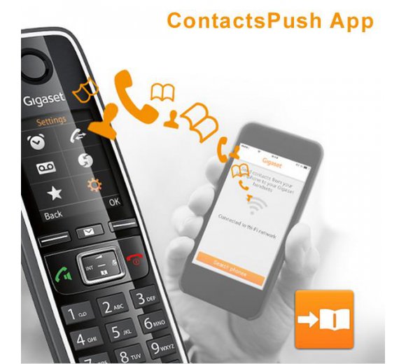 Gigaset C530 IP  - Das bessere Gigaset VoIP DECT Telefon mit ContactsPush App: Intuitiv die gesamte Kontaktliste aus Ihrem Smartphone auf Ihr DECT Mobilteil übertragen!