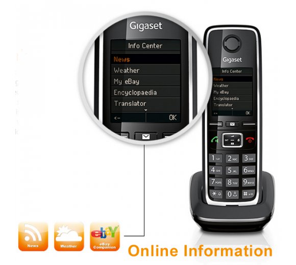 Gigaset C530 IP  - Das bessere Gigaset VoIP DECT Telefon mit ContactsPush App: Intuitiv die gesamte Kontaktliste aus Ihrem Smartphone auf Ihr DECT Mobilteil übertragen!