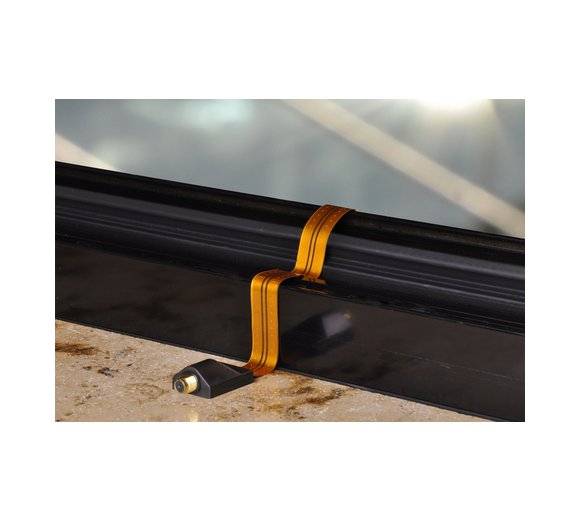 Fensterdurchführung Kupfer mit F-Buchsen Gold auf F-Stecker (Gewinde)