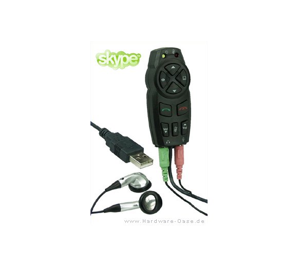 Inline® Headset, USB VoIP Controller, mit Skype
