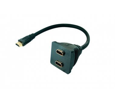 HDMI Splitter 1 HDMI Plug to 2 HDMI Jack, gold plated