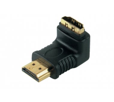 HDMI Winkelstecker/Kupplung, vergoldete Kontakte