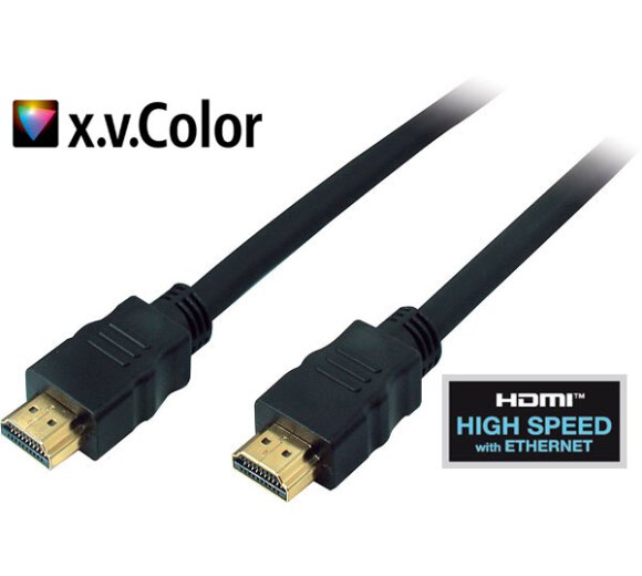 1m HDMI HEC Cable, HDMI plug (A) on HDMI plug (A), gold plated, 4,90