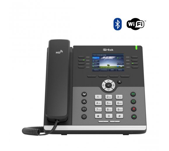 Htek UC924E WiFi/Bluetooth IP Phone, Gigabit, HD Voice, 3CX Auto Provisioning