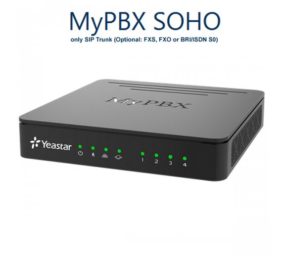 Yeastar MyPBX SOHO IP PBX (New)  for 32 Users + 6x Gigaset DE410 VoIP Telefone (Refurbished)