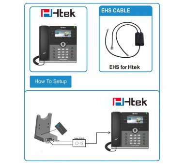 Htek EHS Headset Adapter für JABRA (Jabra PRO 920, PRO 9450, PRO 9470, Engage-Serie und  andere mit DHSG Software)