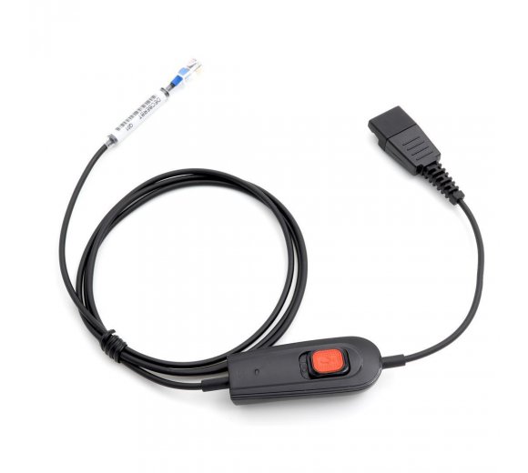 Benertech Q03-Mute adapter cable QD to RJ9 for  Yealink, Fanvil, NEC, Shortel, Siemens, Avaya