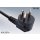 Netzanschlußleitung mit gewinkelter Dänemark Stecker auf IEC-60320 C5 Gerätestecker, Kleeblatt (1,8m schwarz)