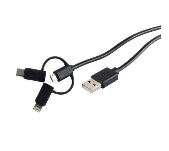 2m USB Charging Synchronization Cable 3in1 (Micro / Type C / Lightning)