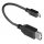 USB 2.0 Adapter, USB A Buchse auf Micro USB B Stecker, Länge 10cm, USB OTG-Kabel (On the Go)