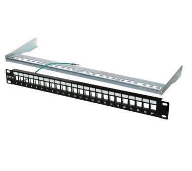 Keystone 19 Patchfeld, Verteilerfeld unbestückt, 24-Port,...