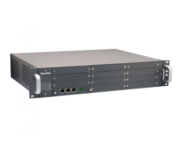 OpenVox VoxStack GW2120-V2 2U 19 inch rack mount 12-slots chassis for 11 different telephony interfaces including GSM, FXO/FXS, BRI, E1/T1, CPU board