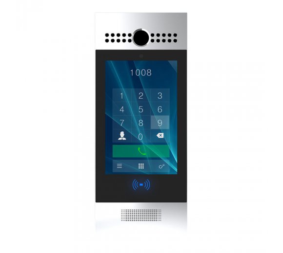 Akuvox R29S video door phone with biometric facial recognition and touch display, Flush mounting