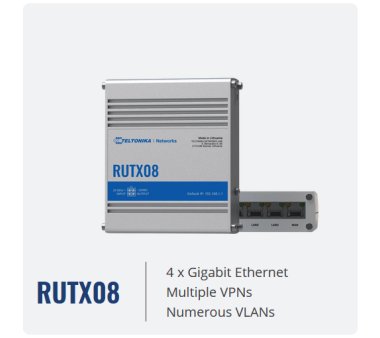 Teltonika RUTX08 Router with 4 Gigabit Ethernet