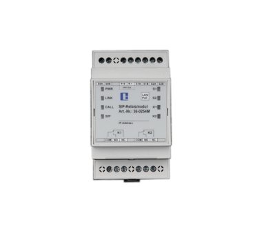 baudisch SIP-Relaismodul, PoE, Relay auf Hutschiene