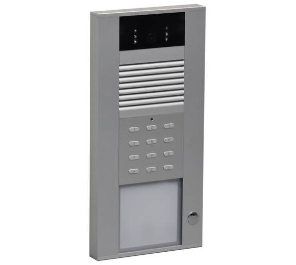 Wantec MONOLITH B IP T1CK with 1 call button, color video camera and keypad (Part.-No.4228)
