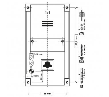 2N Lift8 Audio Unit - Kompakt ohne Taste (Aufputz-Montage)