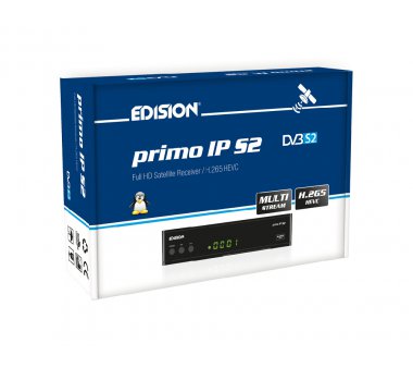 EDISION PRIMO IP S2 DVB-S2 Receiver (Linux, Multi Stream Tuner & H.265 HEVC)