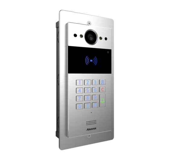 Akuvox R20K SIP Video Door Phone with Numeric Keypad, flush mount