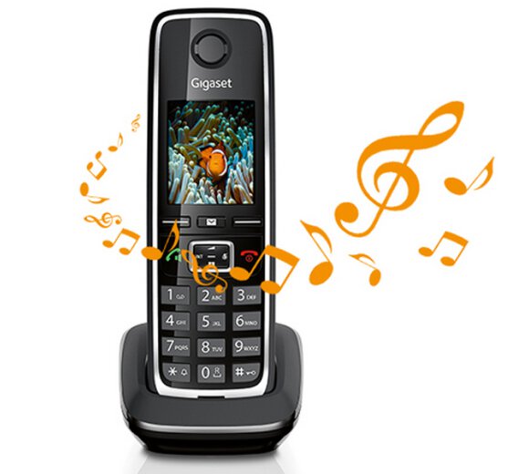 Gigaset C530 IP  VoIP- und Festnetzttelefon DECT Telefon bis zu 6 SIP-Accounts von unterschiedlichen Anbietern und ContactsPush App: Intuitiv die gesamte Kontaktliste aus Ihrem Smartphone auf Ihr DECT Mobilteil übertragen!