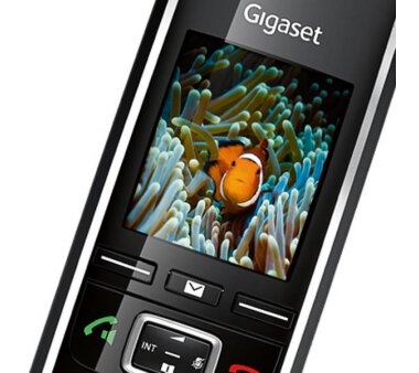 Gigaset C530 IP  VoIP- und Festnetzttelefon DECT Telefon bis zu 6 SIP-Accounts von unterschiedlichen Anbietern und ContactsPush App: Intuitiv die gesamte Kontaktliste aus Ihrem Smartphone auf Ihr DECT Mobilteil übertragen!