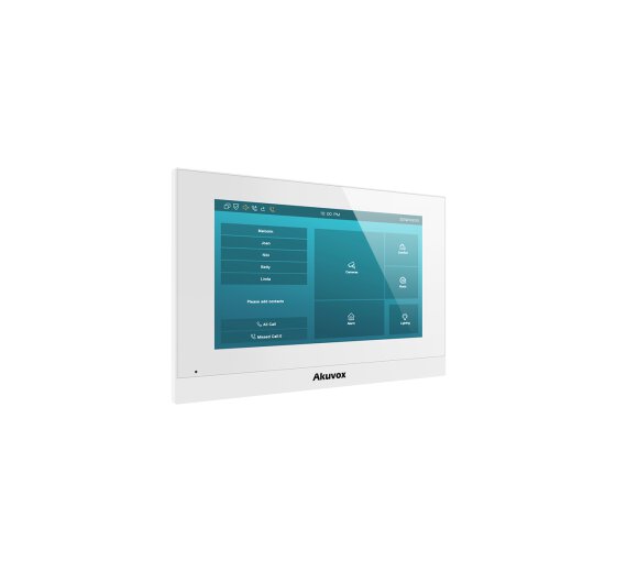 Akuvox C313S  *Limited White edition* Low-cost SIP Indoor Monitor (7 Touchscreen, Audio und Video, 2 Port Switch, PoE + WLAN), Linux based