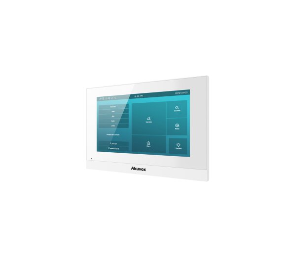 Akuvox C313S  *Limited White edition* Low-cost SIP Indoor Monitor (7 Touchscreen, Audio und Video, 2 Port Switch, PoE + WLAN), Linux based