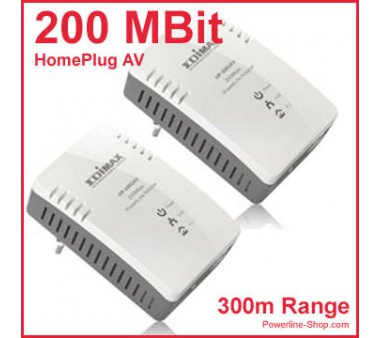 Edimax HP-2002AV 200Mbps PowerLine Ethernet Adapter, 2er Set (Neuware)
