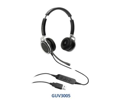 Grandstream GUV3005 HD Stereo Headset with USB-A...