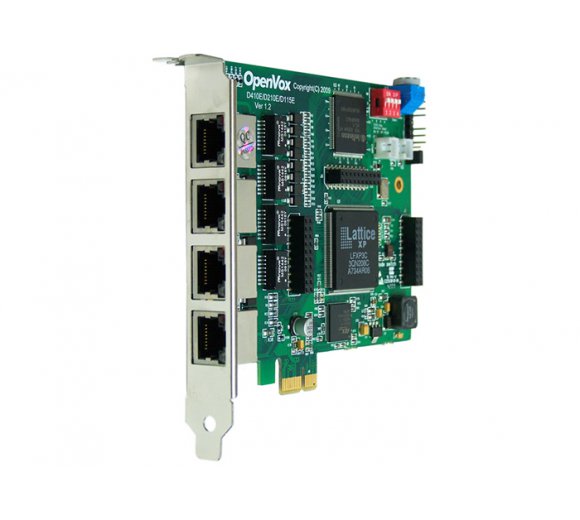 OpenVox D410E, 4 port E1/T1/J1 PRI PCIe card (Asterisk compatible & Askozia Trixbox, Elastix Certified)