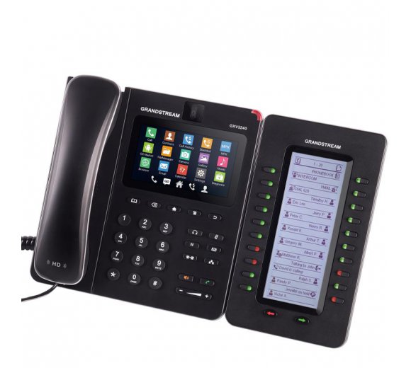 Grandstream GXV3240 IP Telefon mit drehbare Kamera für Video-Meetings, Touch-Screen