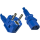 CEE 7/7 Stromkabel, Stecker gewinkelt mit Schutzkontaktstecker E+F in der Farbe blau (1,8m / blue)