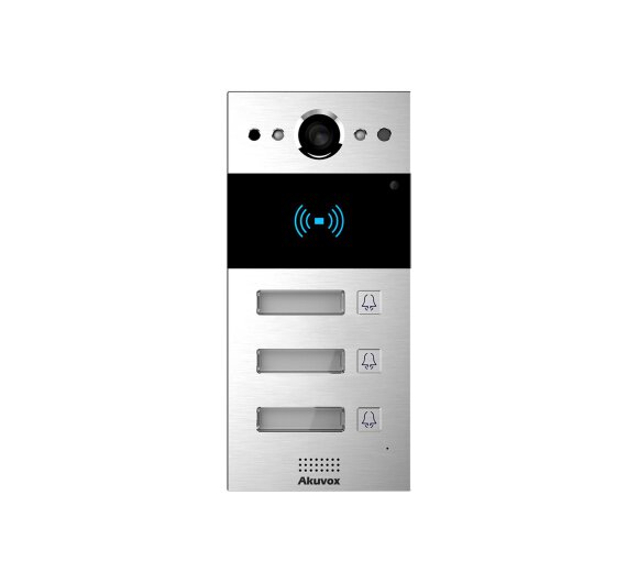 Akuvox R20B3 SIP Video-Türsprechanlage mit 3 Tasten und RFID, Aufputzmontage