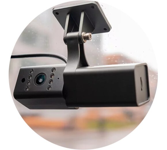 Teltonika DualCam GPS Tracker Erweiterung, Dual-Kamera Dashcam für Vorne und Hinten, Autokamera mit MicroSD Slot (mit 2 x MicroSD 64 GB), 
H265 Videokomprimierung